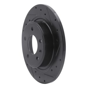 Buick Verano Brake Rotor (1) - Rear Right - R1 Concepts - Drilled & Slotted - Black - `11-`19